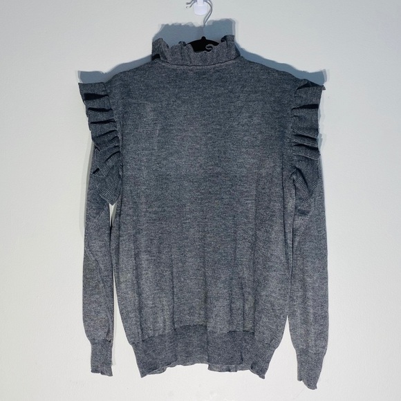 ARK & Co.**Gray Ruffled Sweater**Small - Picture 4 of 5